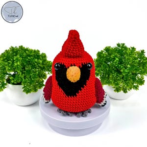 Crochet Cardinal Bird Amigurumi Pattern (PDF)