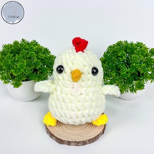 No Sew Crochet Huhn Muster, PDF in Englisch, Huhn Amigurumi Muster, No Sew häkeln Anleitung, Huhn Häkelanleitung