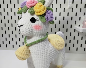 Llama Crochet Pattern PDF: Amigurumi Alpaca Plush Toy (English US Terms)