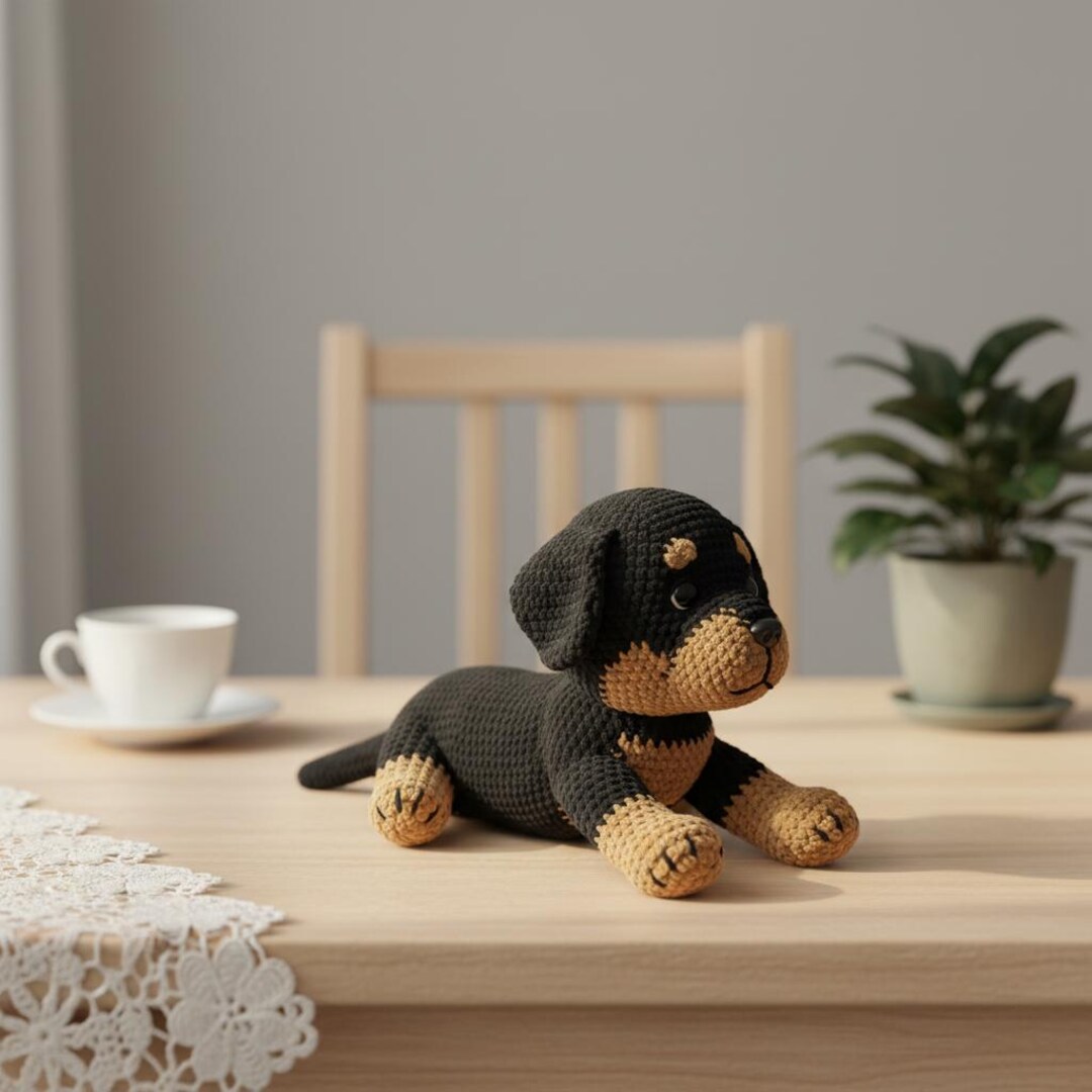 Rottweiler Puppy Crochet Pattern, Amigurumi Plush Toy (PDF Pattern) - Etsy