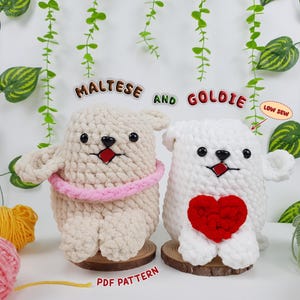 Couple Dog Crochet Pattern: No Sew Puppy Plushie (PDF Download)