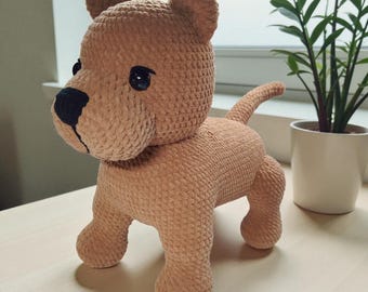 Staffordshire Bull Terrier Crochet Pattern, Easy Amigurumi Dog (PDF)