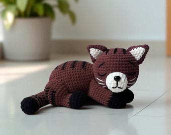 Sleeping Cat Crochet Pattern: Amigurumi Plush Toy (PDF Pattern)