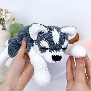 Husky Dog Plush Crochet pattern PDF, Crochet dog pattern, Husky Dog Crochet Amigurumi (US term - English only)