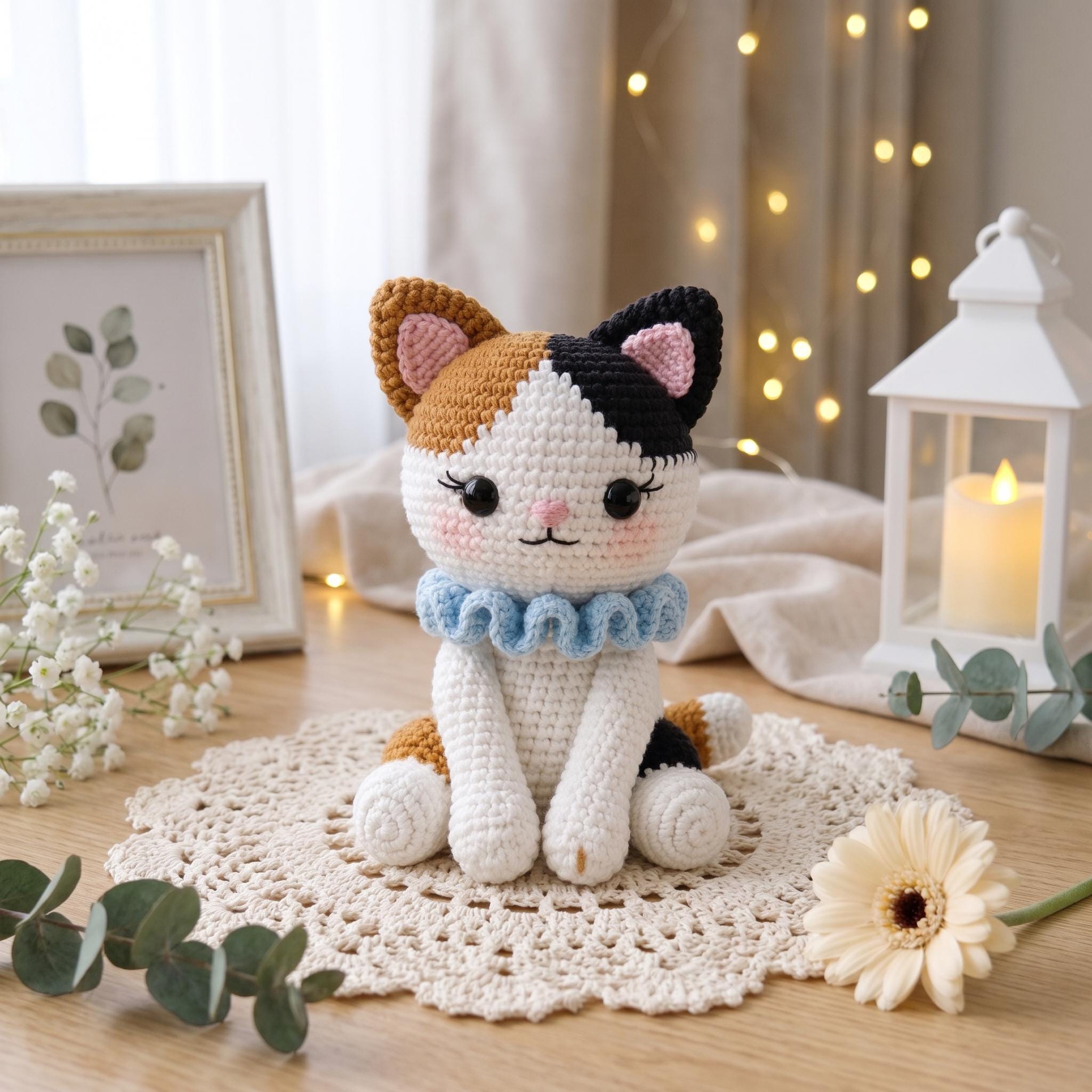 猫の編み図PDFバンドル、かわいいあみぐるみ猫ぬいぐるみ