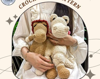 Krokodil Lovey Häkelanleitung: Amigurumi Snuggler (PDF-Häkelanleitung)