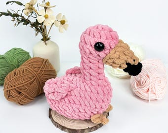 Amigurumi Flamingo Crochet Pattern: Beginner Plushie (PDF Download)