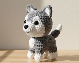 Amigurumi Husky Dog Crochet Pattern, Beginner Friendly (PDF Pattern)