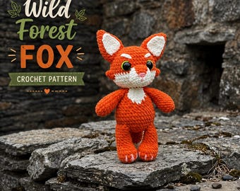 Woodland Fox Amigurumi Pattern, Crochet Forest Animal Plush PDF, Intermediate Toy Tutorial