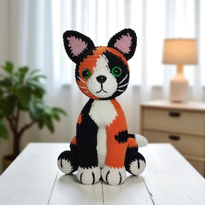 Glückskatze Häkelanleitung: Amigurumi Tier (PDF-Muster)
