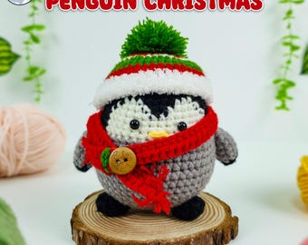 Christmas Penguin Amigurumi Crochet Pattern (PDF Download)