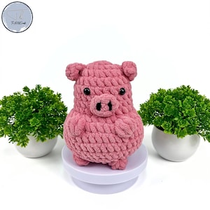 Crochet Pig Pattern: No Sew Amigurumi Tutorial (PDF)