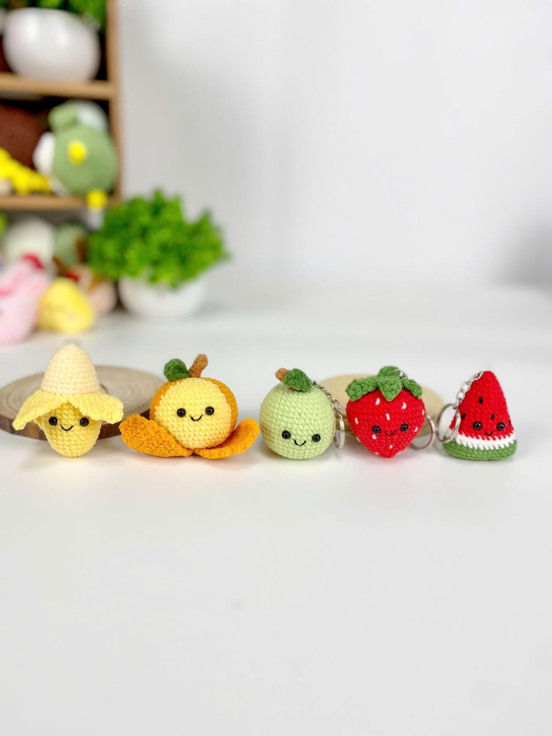 Crochet Fruit Keychain Pattern: Beginner-friendly (PDF Pattern) - Etsy