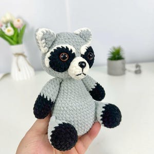 Raccoon crochet pattern,Raccoon amigurumi crochet tutorial, forest animal pdf,Cute Animal Crochet Pattern,PDF Pattern Download