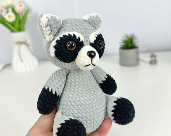 Patrón de Mapache a Crochet: Animal del Bosque Amigurumi (Descargar Patrón en PDF)