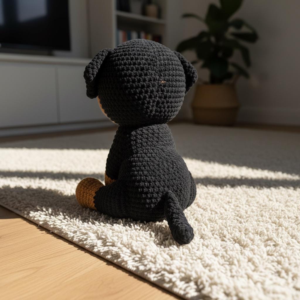 Crochet Pattern Rottweiler Dog Amigurumi, Rottweiler Crochet Pattern ...