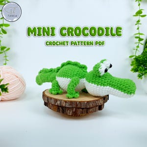 Mini Alligator Crochet Pattern: Beginner-Friendly Plushie (PDF Digital Download)