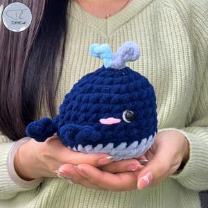 No Sew Crochet Blue Whale Amigurumi Pattern (PDF)