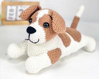 ジャック・ラッセル・テリアのかぎ針編みパターン：あみぐるみ犬