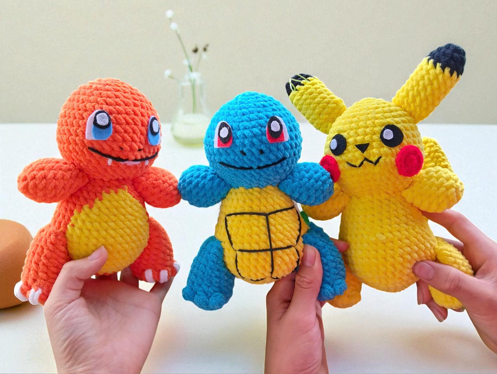 ポケモン あみぐるみ フシギダネ ゼニガメ ヒトカゲ ポケモン風あみぐるみ編み図集 4in1 - PDFデジタルダウンロード