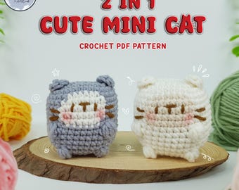 Mini Cat Crochet Pattern: Kitten Amigurumi (PDF Download)