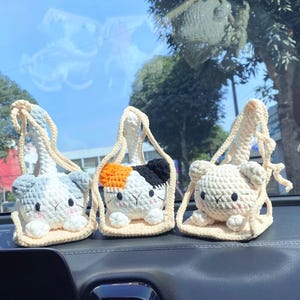 Cat Crochet Pattern: Low Sew Amigurumi Kitty Car Charm (PDF)