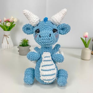 Dragon Crochet Pattern PDF, Amigurumi Dragon Plush Toy, Cute Stuffed Animal Crochet Pattern, Fantasy Creature Digital DIY File
