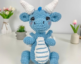Dragon Crochet Pattern PDF: Amigurumi Plush Toy DIY File