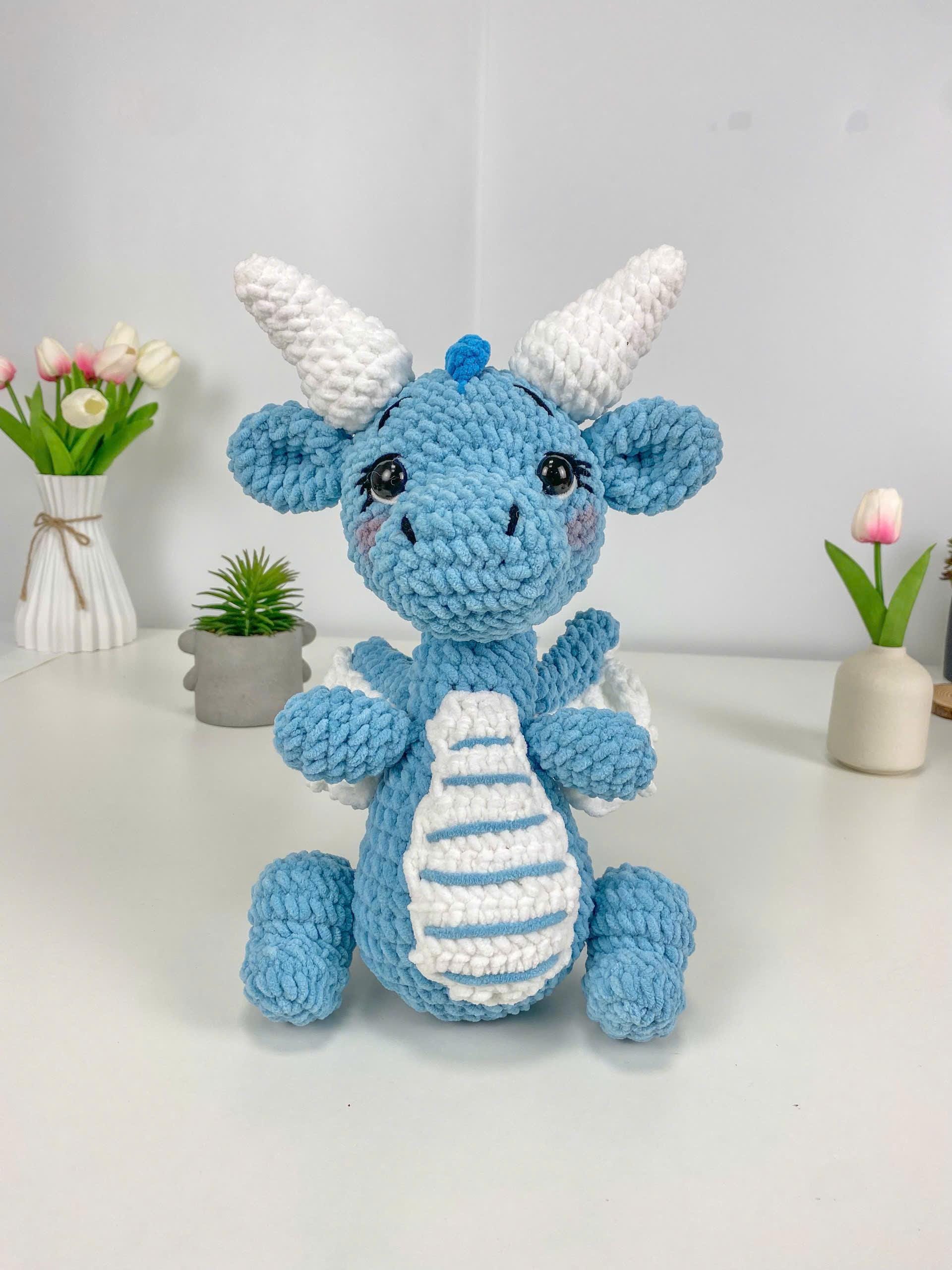 ドラゴンのかぎ針編みパターン PDF: あみぐるみぬいぐるみ DIY