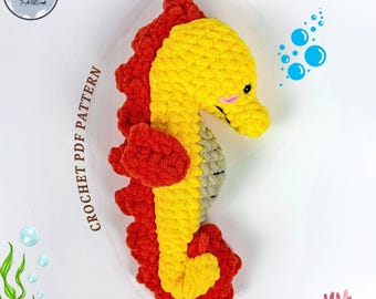 No Sew Crochet Seahorse Pattern, Beginner Friendly (PDF Pattern)