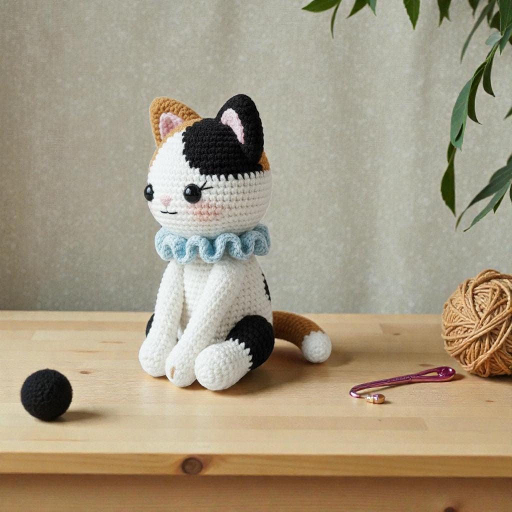 三毛猫の編み図、初心者向けあみぐるみおもちゃ（PDFパターン） - Etsy