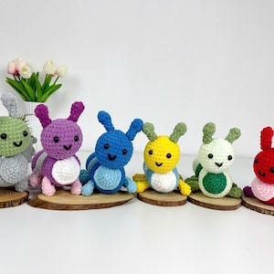 Caterpillar Crochet Pattern PDF: Amigurumi Worm Plush Toy