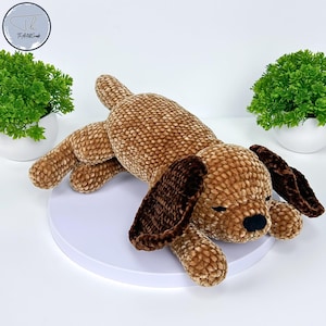 Golden Retriever Plush Crochet Pattern: Velvet Puppy Amigurumi (PDF)
