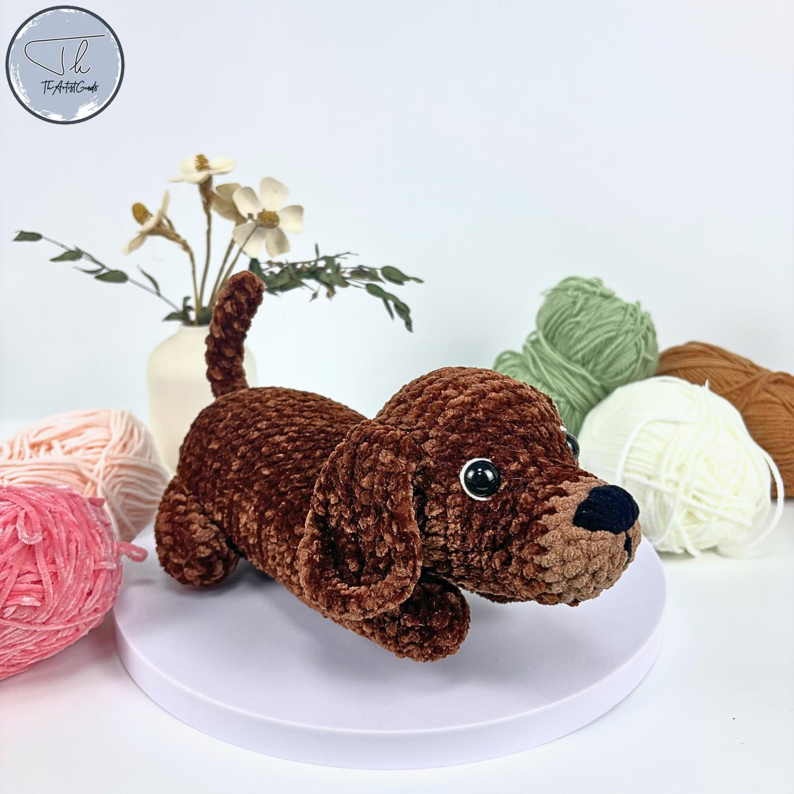 Dackel Häkelanleitung: Velvet Amigurumi Hund (PDF Pattern)