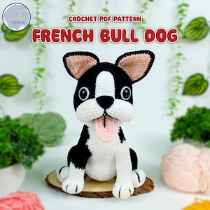 Französische Bulldogge Häkelanleitung: Amigurumi Welpe (PDF)