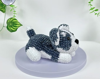 Husky-haakpatroon: amigurumi hondenknuffel (pdf-patroon)