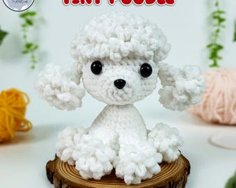 Tiny Poodle Crochet Pattern: Amigurumi Puppy Plushie (PDF)