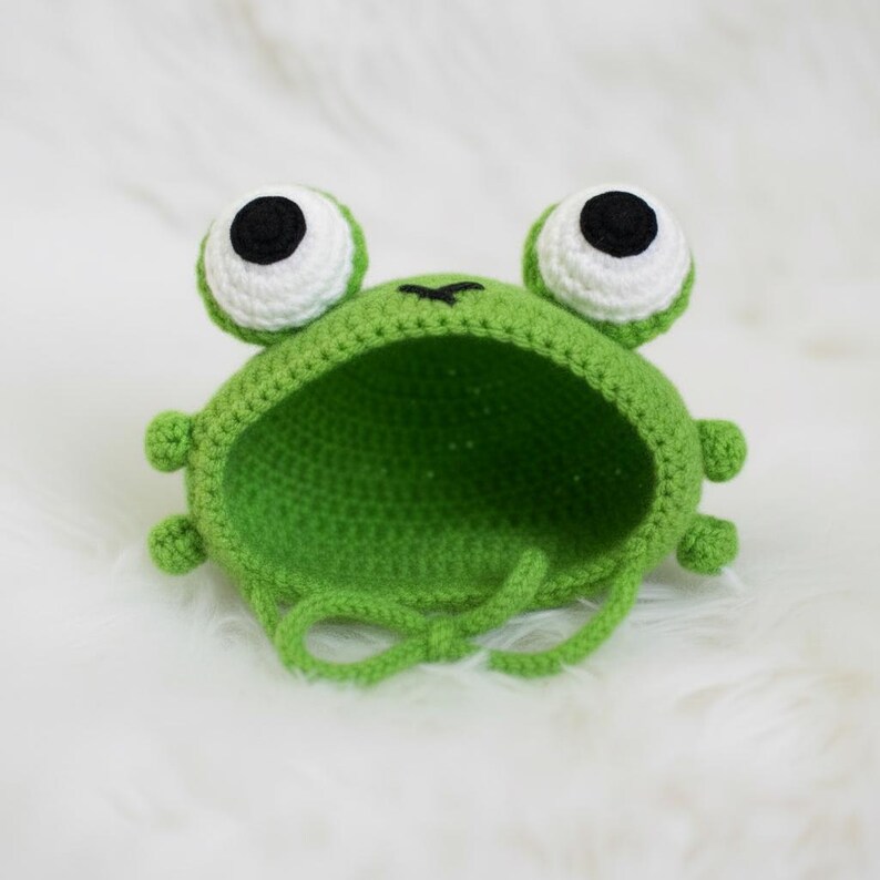 Frog Cat Hat Crochet Pattern PDF, Cute Pet Frog Bonnet Pattern, Cat ...