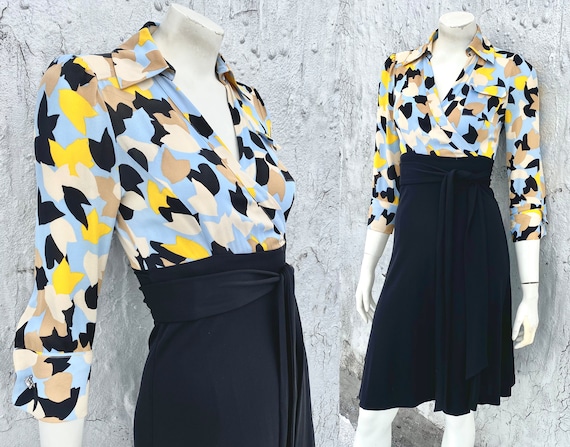 DVF Wrap Dress Size XS S 70s Style 1990s Glam Dian