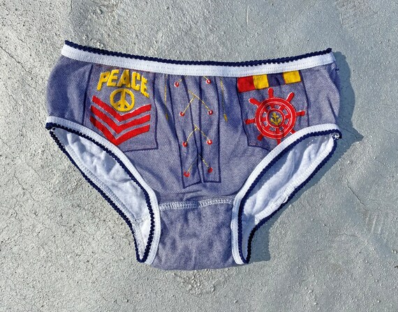 Novelty Military Underwear Size XS S 60s 70s Boho