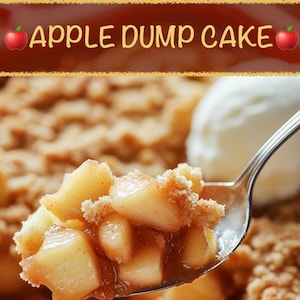 Apple Dump Cake Recipe: Easy Autumn Dessert (Digital Download)