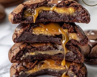 Salted Caramel Chocolate Cookie Recipe: Gourmet Dessert (Digital Download)