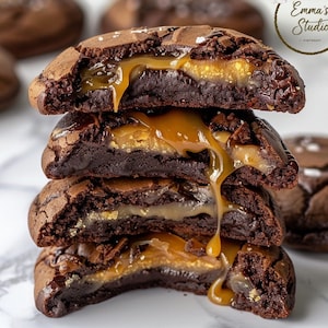 Salted Caramel Chocolate Cookie Recipe: Gourmet Dessert (Digital Download)