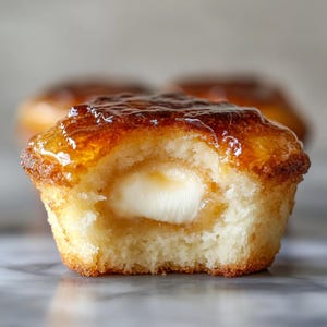 Gourmet Caramel Cupcakes Recipe: Vanilla Cream Center (PDF Download)