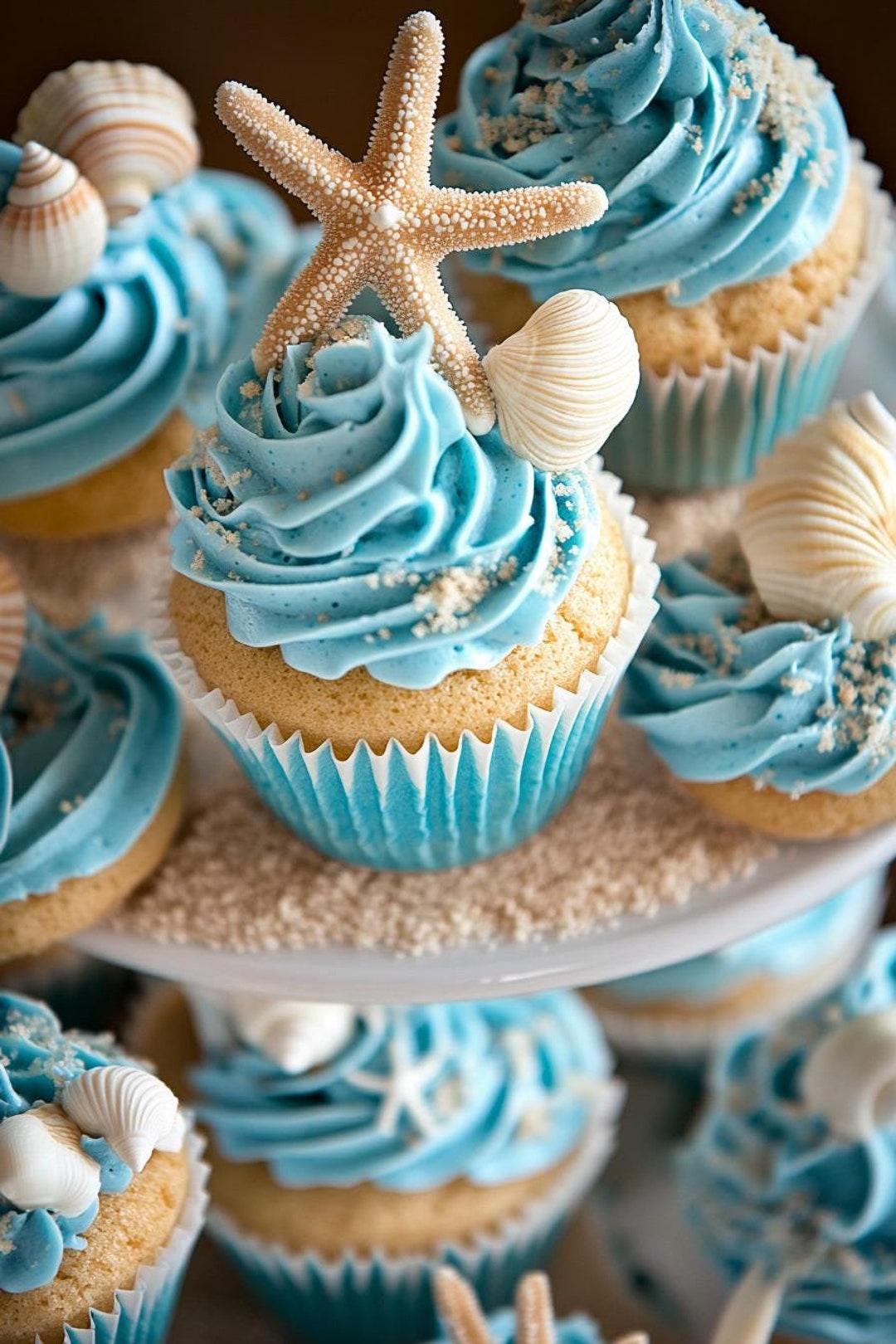 Beachthemed Cupcake Recipe PDF Instant Download Easy Ocean