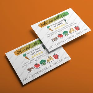 Thank You Cards for Grocery Delivery Instacart (Custom Name) (5 x 3 in.) PNG, PDF, JPEG *design only*