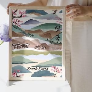 Korean wall Art, Korean art print,Korean art poster,Korean Art Wall Traditional, Korean home decor, Korean wall decor, digital printable