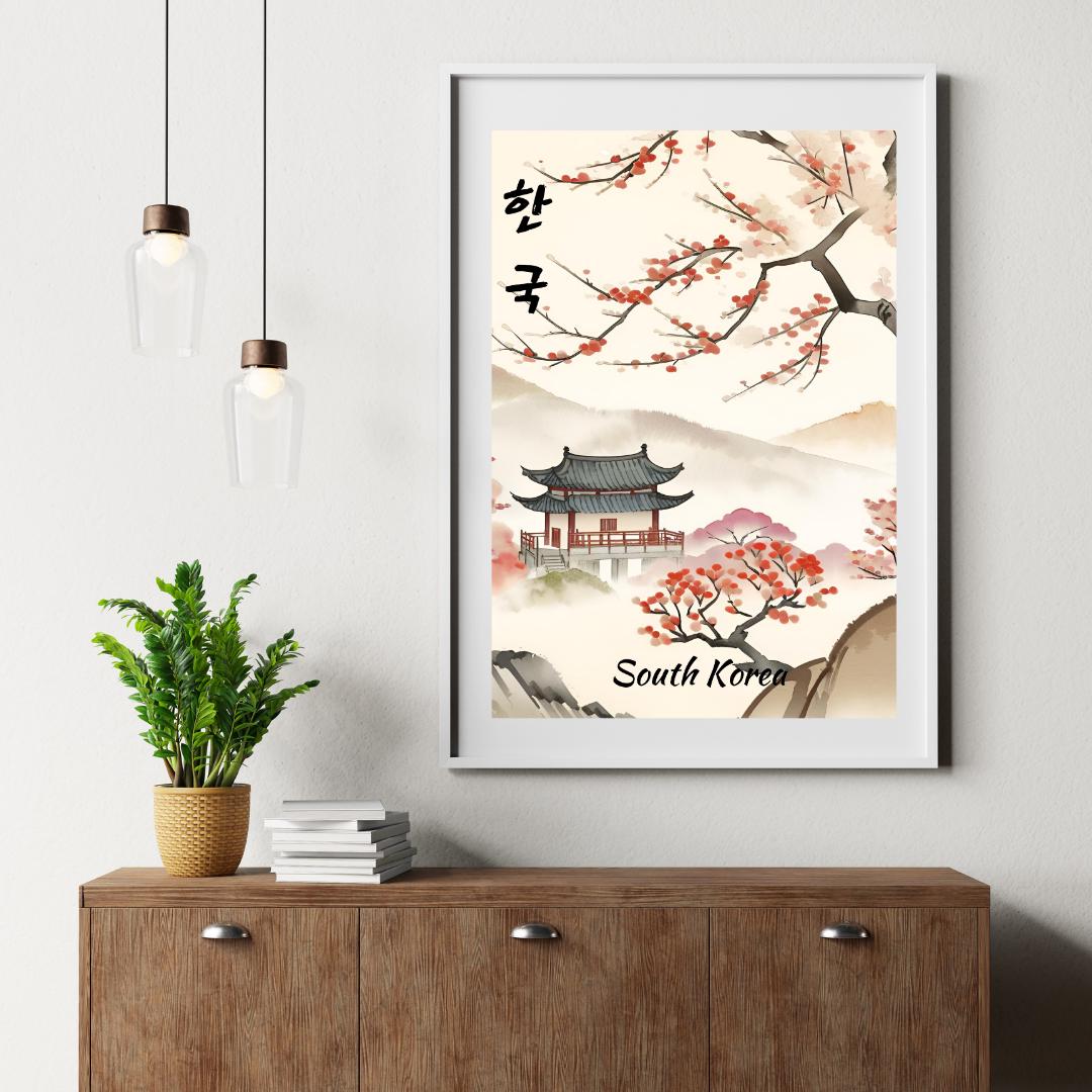 Korean Wall Art, Korean Art Print, Korean Art Poster, Korean Art Wall