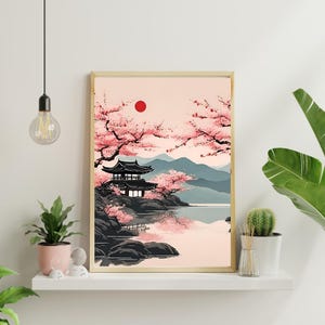 Korean  Pink wall Art, Korean art print, Korean art poster, Korean Art Wall, Digital Korean Aesthetic Instant Download Minimalist Abstract