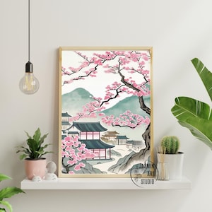 Korean wall Art, Korean folk art poster,Korean Art Wall Traditional, Korean home decor, Korean wall decor, digital artificial intelligence